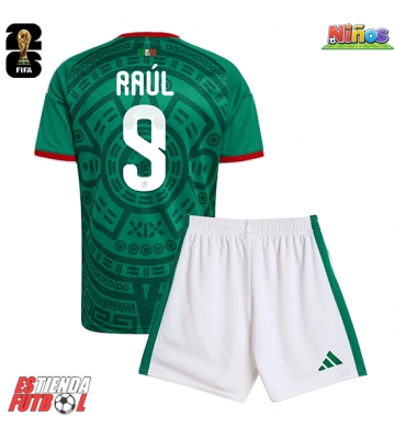 México Raul Jimenez #9 Primera Equipación Niños Mundial 2026 Manga Corta (+ Pantalones cortos)